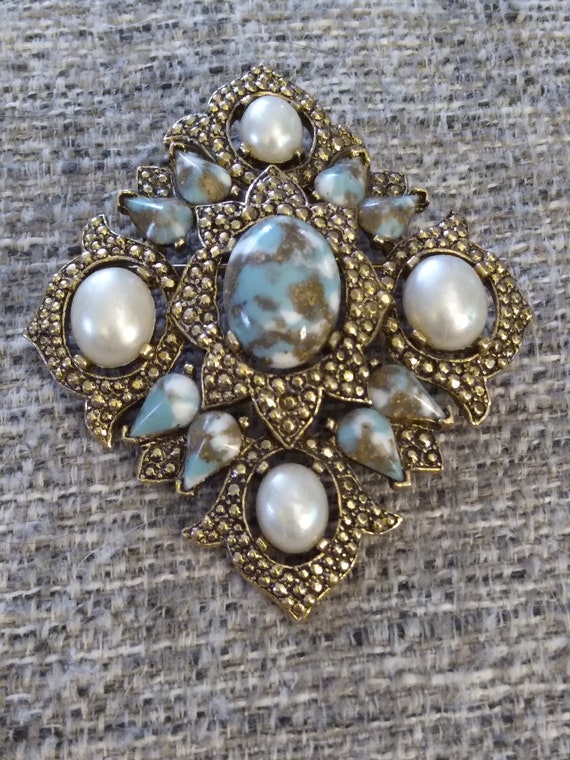 Vintage Sarah Coventry Brooch Pendant Pin - image 1