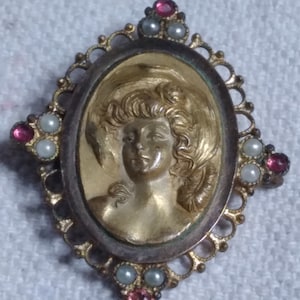 Antique Edwardian Gibson Girl Brooch