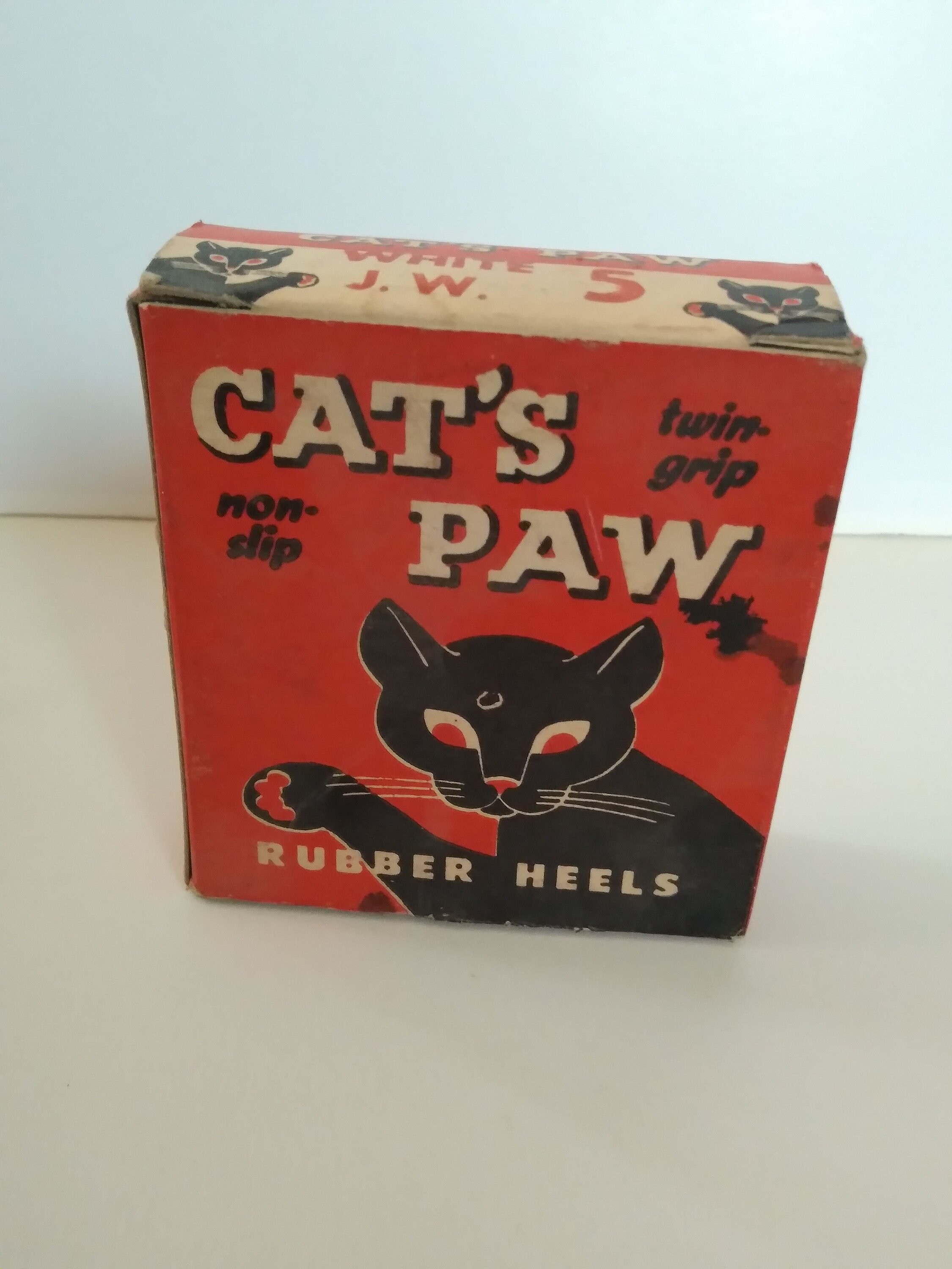 Vintage Cat's Paw Rubber Heels Original Box 1950's Etsy