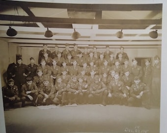 Vintage Military Unit Photograph December 27 1945