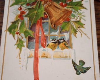 Antique Christmas Postcard Raphael Tuck Embossed