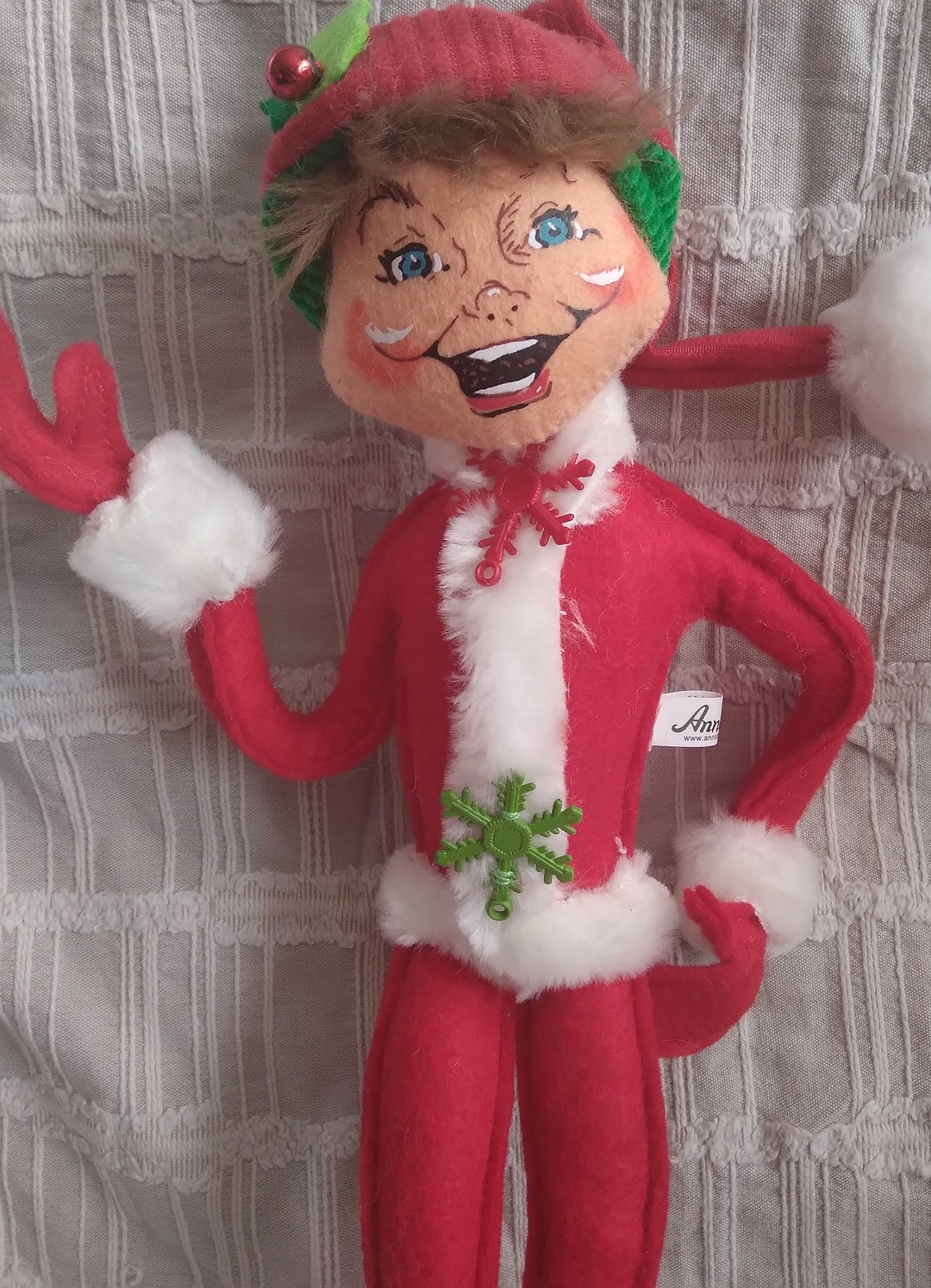 14in Christmas Swirl Elf - Red - Dolls