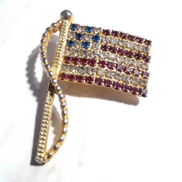 Vintage Rafaella Flag Brooch