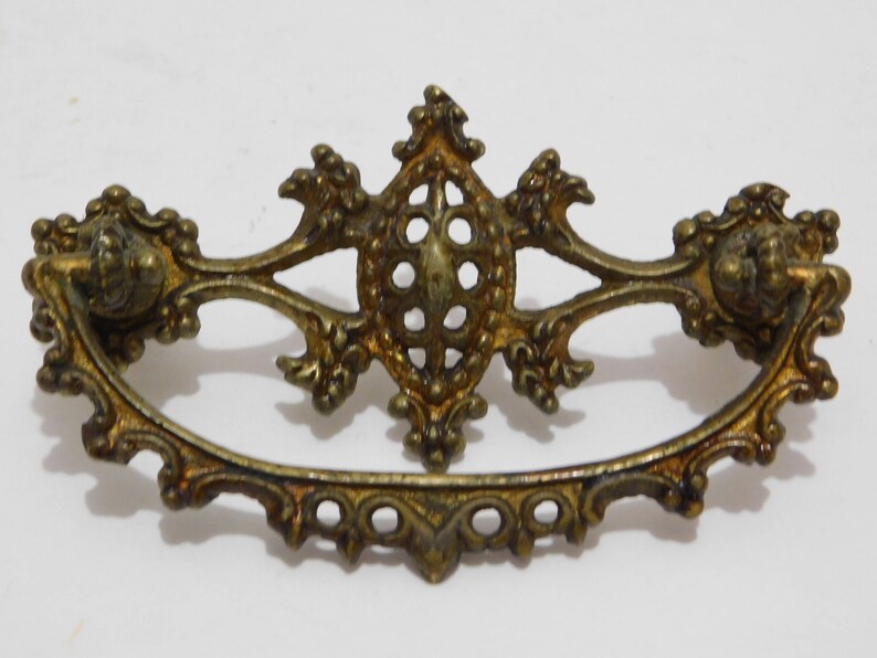 Antique Set of 3 Dresser Pulls Furniture Hardware