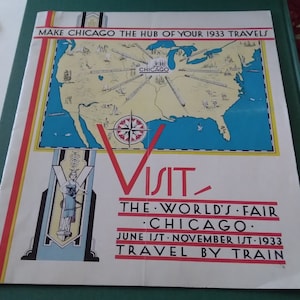 Vintage 1933 Souvenir of a Century of Progress International Exposition Union Pacific Booklet