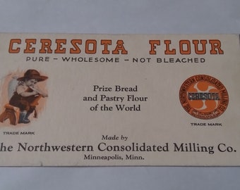 Antique Ceresota Flour Advertising Ink Blotter Ephemera
