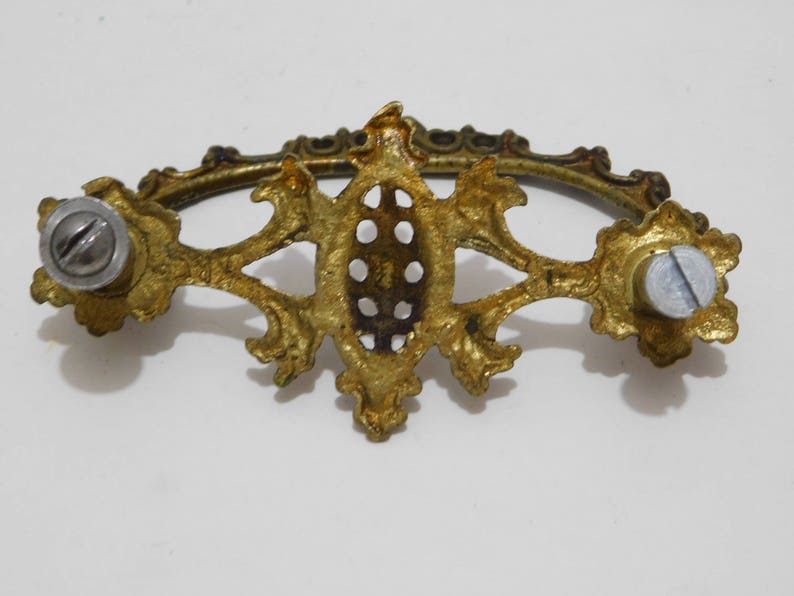 Antique Set of 3 Dresser Pulls Furniture Hardware