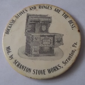 Antique Advertising Dockash Stoves and Ranges Celluloid Mirror