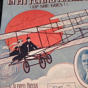 Antique Sheet Music 1910 Come Josephine in My Flying Machine