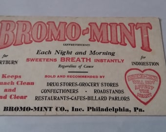 Antique Bromo-Mint Advertising Ink Blotter Ephemera