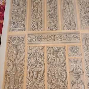 Antique 1800&#39;s Renaissance Decoration Book Plate