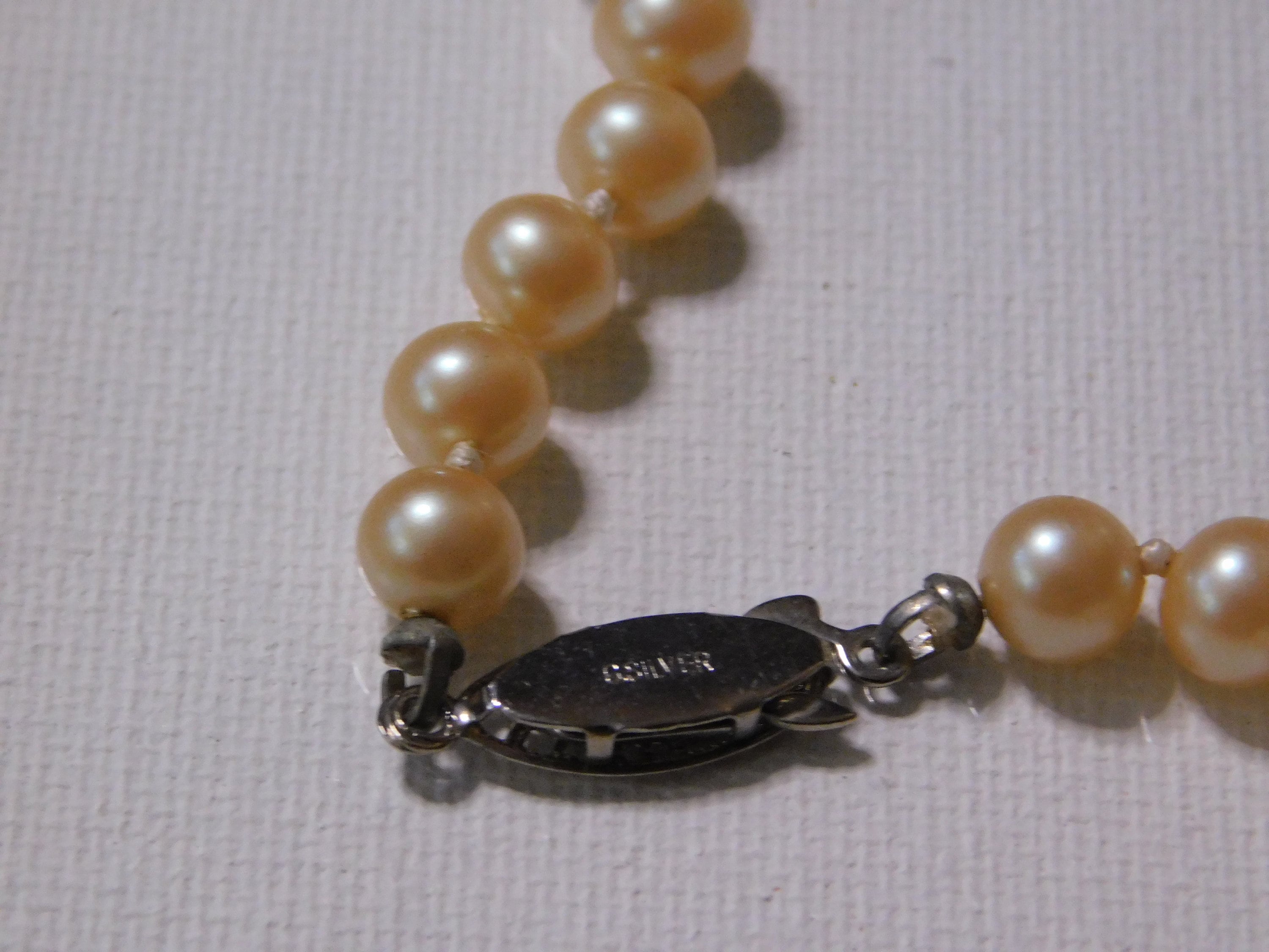 Vintage 5 strand faux pearl necklace marked Japan | eBay