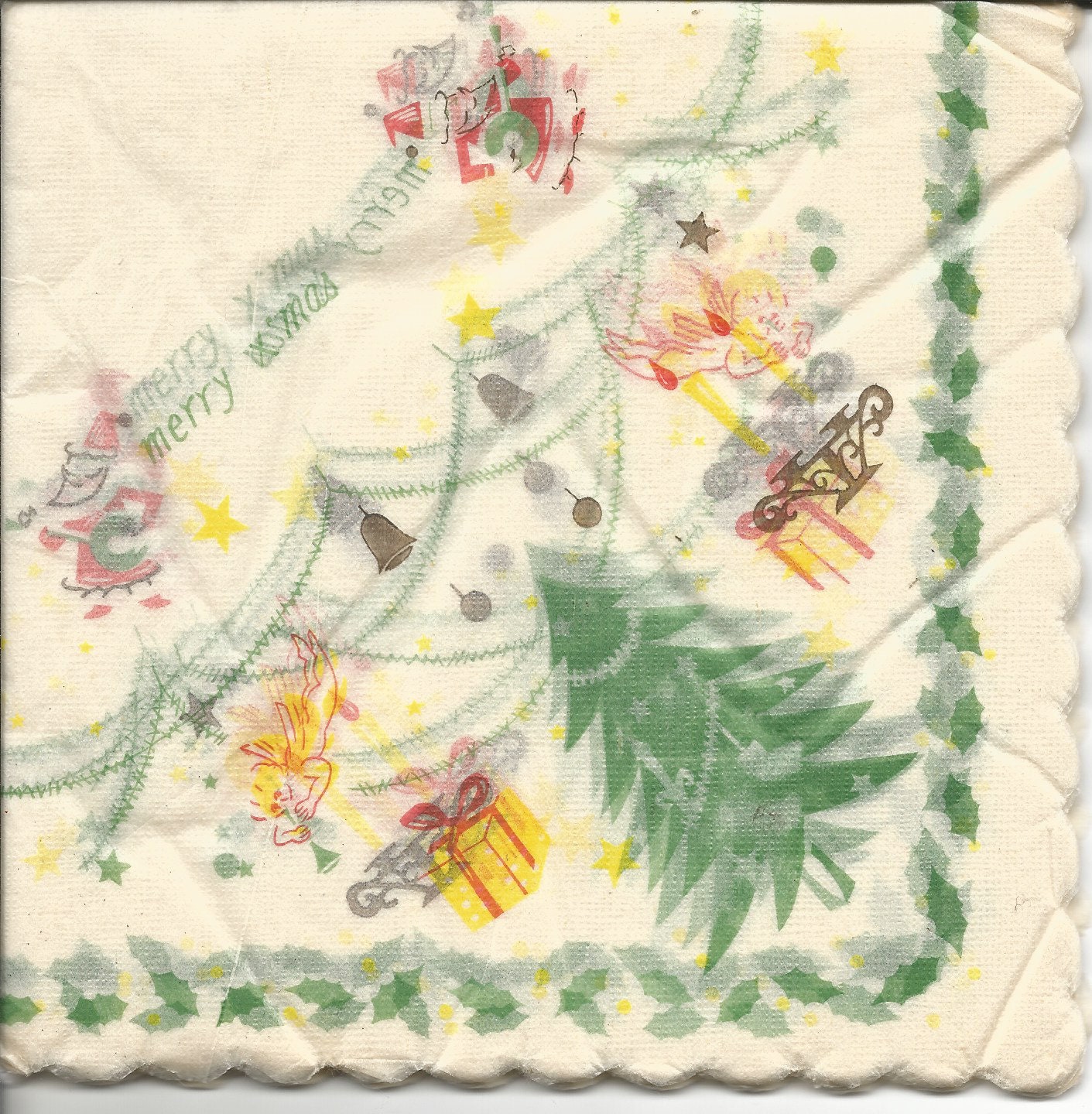 Vintage Christmas Paper Napkins Made in Japan Etsy