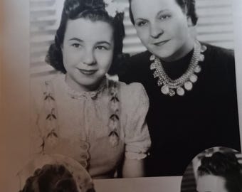 Vintage 1930's-1940's Jane Withers and Mother Photograph Old Hollywood Glamour Photo 11x14