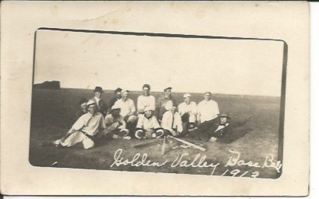 Antique 1913 Golden Valley Baseball RPPC AZO Postcard Etsy