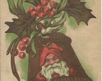 Antique Embossed Christmas Santa Claus Postcard