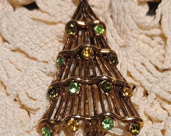 Vintage HEDY Signed Christmas Tree Pin