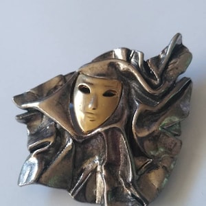 Vintage Theater Mask Brooch