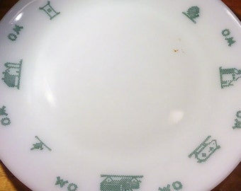 Vintage O & M Federal Glass Plate