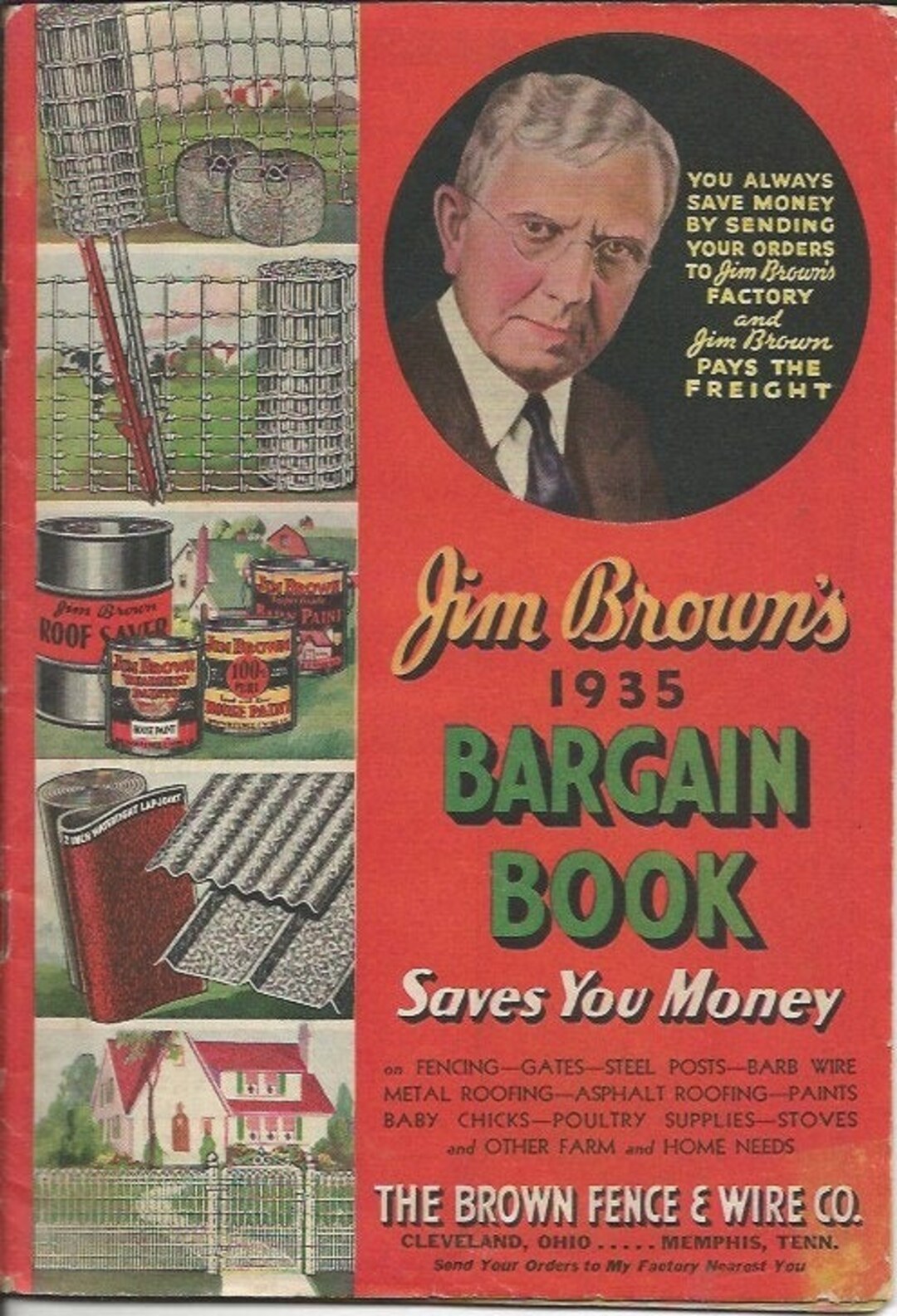 Vintage 1935 Jim Brown's Bargain Book the Brown Fence Wire Company Etsy