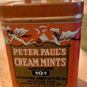 Antique Peter Paul&#39;s Cream Mints Tin