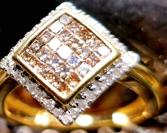 1 carat Diamond Engagement 10k Solid Gold Ring