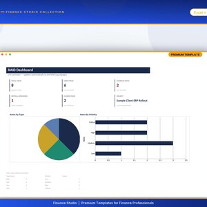 RAID Log Template for Consultants | Project Risk Log Excel, Excel & Google Sheets | Risks Actions Issues Decisions