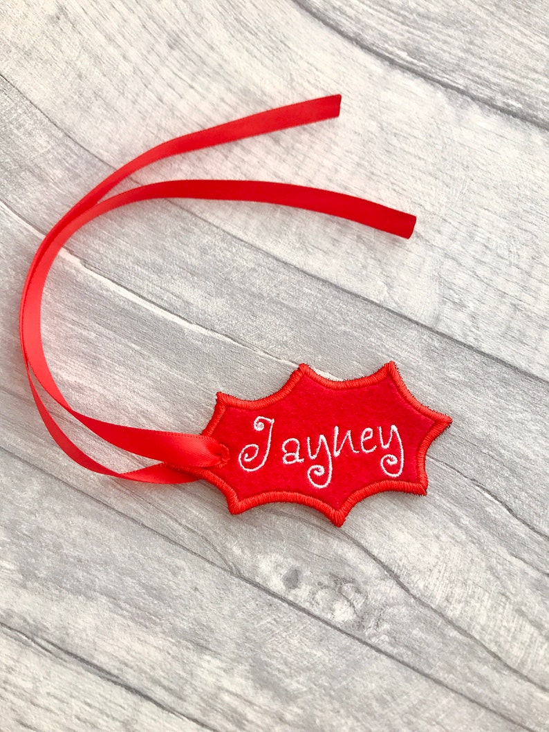 Holly Stocking Name Tags Christmas Gift Tags - Etsy