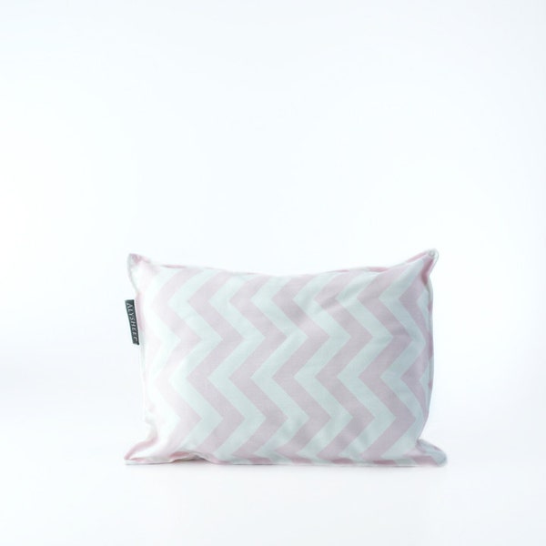 SALE - Pink Toddler Pillow // Girl Toddler Pillow // Pink Chevron Small Pillow // Baby Girl Crib Pillow
