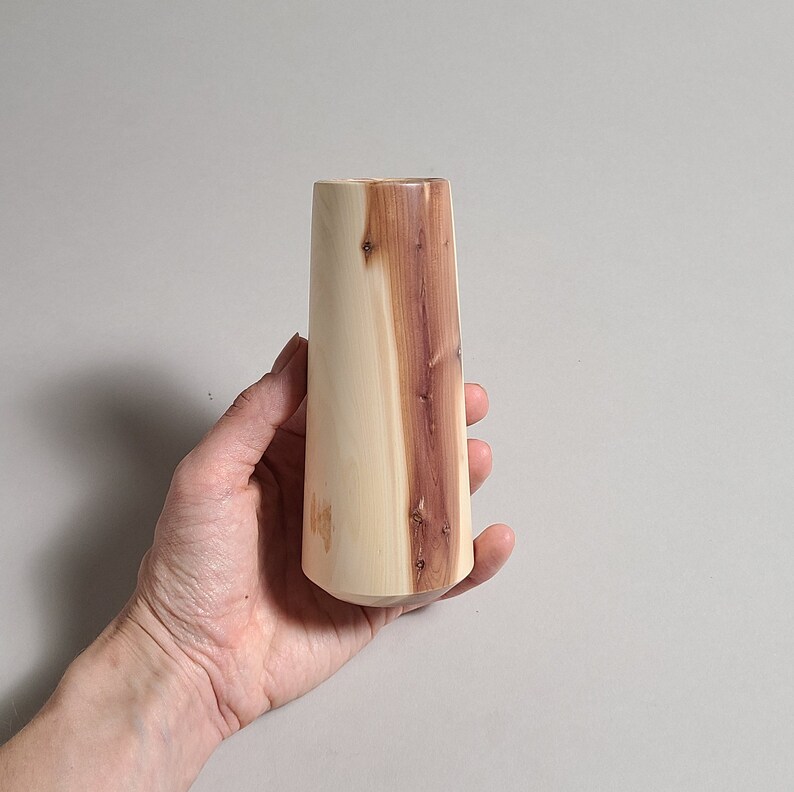 Small Wooden Vase Nordic Style Wooden Vase Wood Vase for Etsy