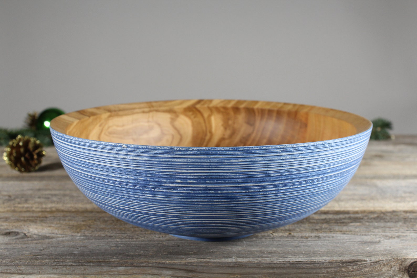 Large Wooden Bowl Wood Salad Bowl Table Decor Food Safe Etsy