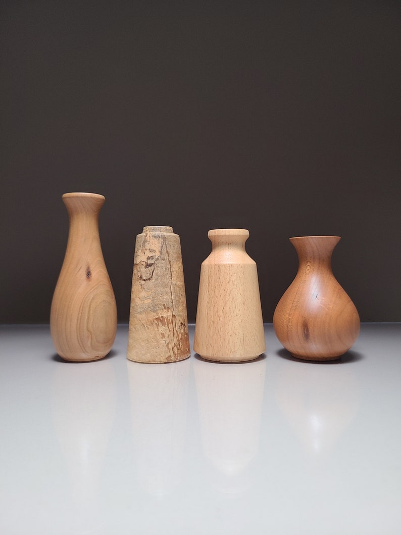 Twig Pot, Cherry Small Vase, Wood Vase for Flowers, Small Vase for