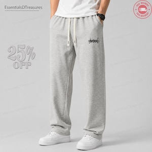 Pantaloni da jogging da uomo, pantaloni sportivi casual a gamba dritta per la palestra e per tutti i giorni.