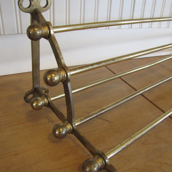 Reserved Please Do Not Buy 1950's Brass Towel Shelf, Towel Bracket, Vintage Towel Bracket, Brass Shelf, Brass Brackets, Brass, Shelf, Bathro