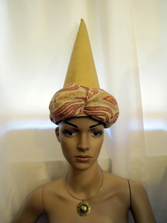 Rare 1900's Ceremonial Cone Shaped Turban Odd Fel