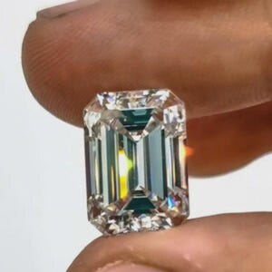 CERTIFIERAD 3,00 karat naturlig diamant D-grad smaragdslipad lös VVS1/10 mm