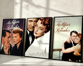 An Affair to Remember (1957) Movie Poster, wall decor, canvas prints, room decorations, exquisite gifts, vintage posters,Frameless Poster