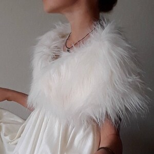 white fur shawl near me