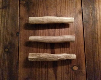 Manijas de asta de cobertizo de ciervo Real de 5 "para puertas de gabinete y cajones, herrajes de asta de tocador