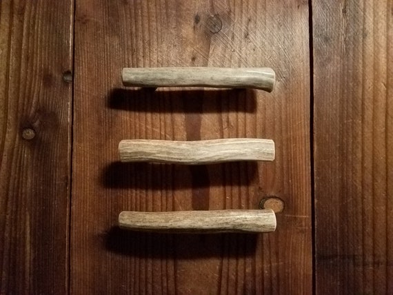 4.5-5 Real Natural Elk Antler Cabnet Handle, Drawer Pulls (1 Each