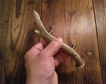 Real Mule Deer Forked Antler Handle, Cabinet, Singles, Matched Pair for Doors, Barn, Cabin Decor, Gun Case Cabinet, Forked Shed Antler