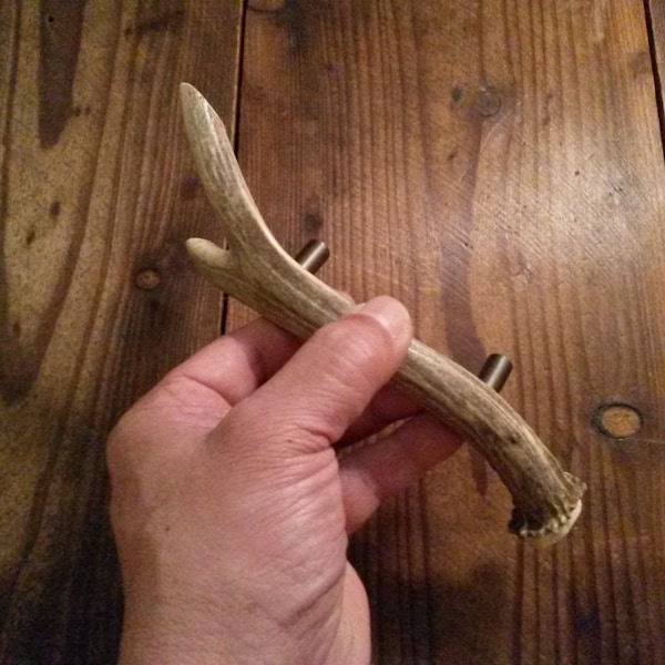 Real Mule Deer Forked Antler Handle, Cabinet, Singles, Matched Pair for Doors, Barn, Cabin Decor, Gun Case Cabinet, Forked Shed Antler