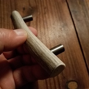 Real Deer Antler 5&quot; Handle Handles for Cabinet Doors and Drawers Dresser Cabin Log Home Decor Shed Deer Hardware Pulls