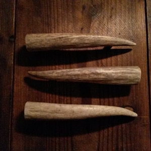 Real Deer Tip Handle 6&quot; Antler Handles Antler Tine Pulls for Cabinet Doors Drawers Dresser Shed Antler Pulls Antler Hardware