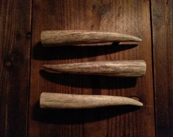 Real Deer Tip Handle 6" Antler Handles Antler Tine Pulls for Cabinet Doors Drawers Dresser Shed Antler Pulls Antler Hardware