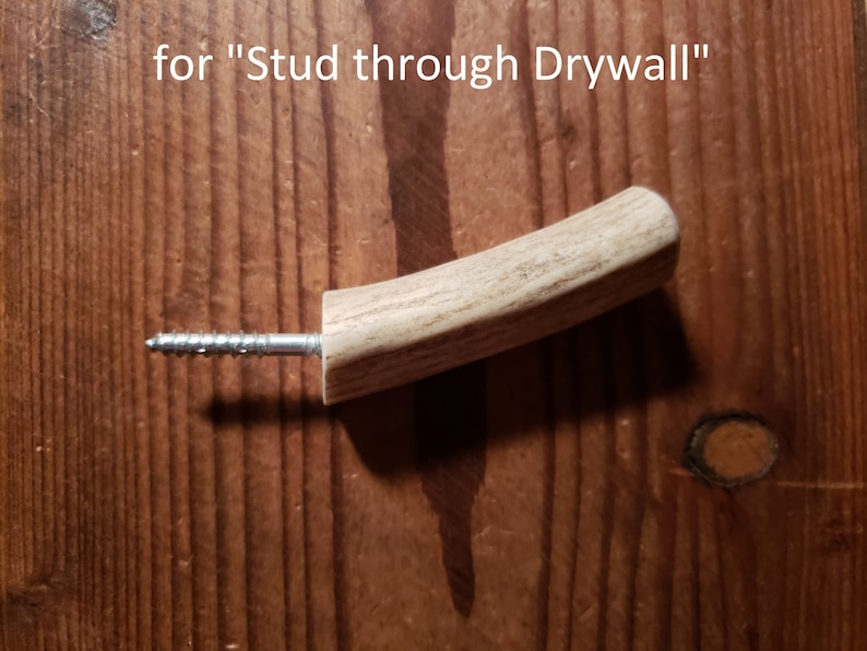 Real 3 Angled Antler Wall Hook Screw Into Wood or Stud Etsy