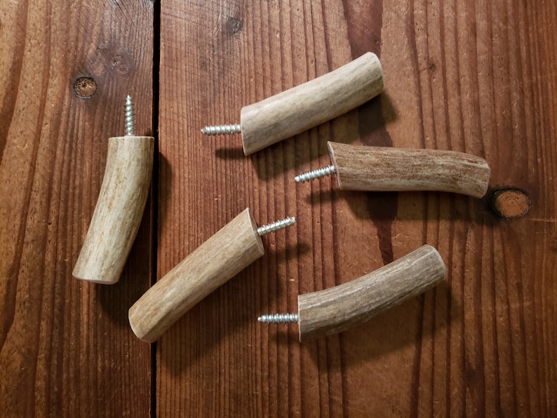 Real 3 Angled Antler Wall Hook Screw Into Wood or Stud Etsy
