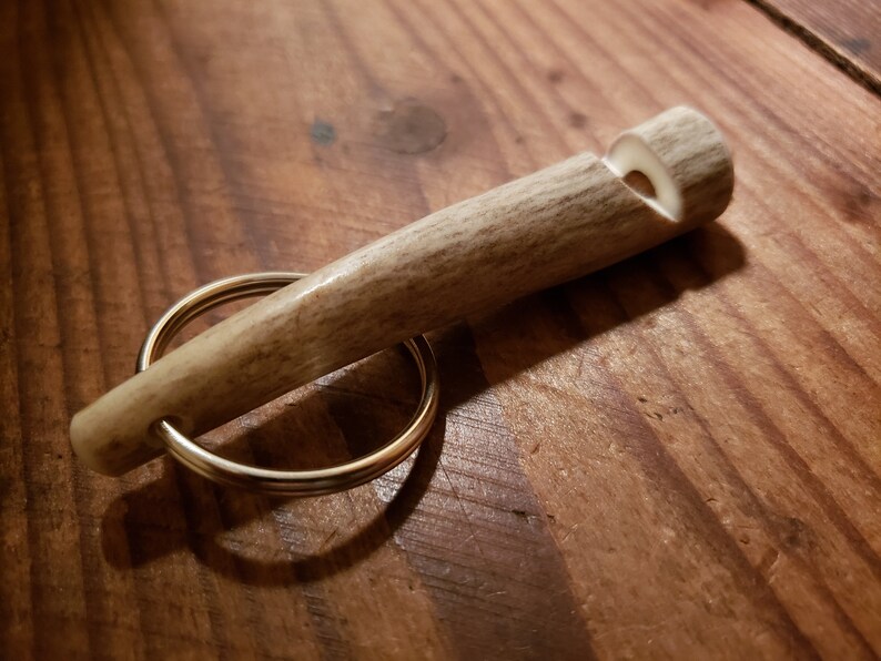 Real Deer Antler Whistle w/ Key Ring Dog Training Falconer Etsy