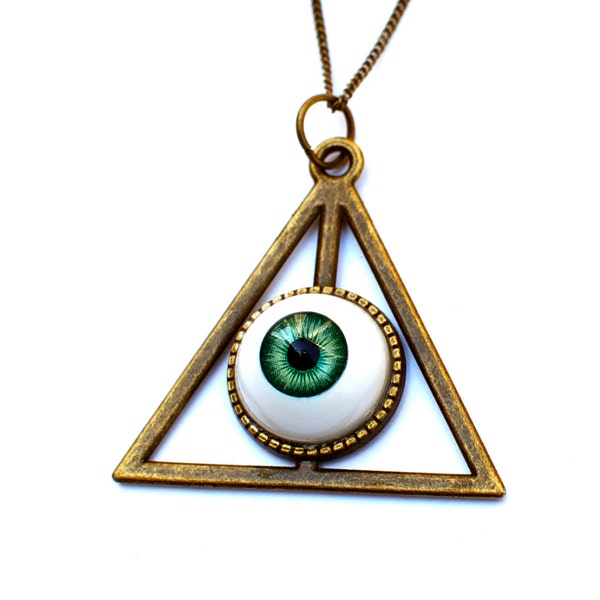 The "Mad Eye" Necklace / Deathly Hallows Necklace / Harry Potter Necklace / Eyeball Necklace