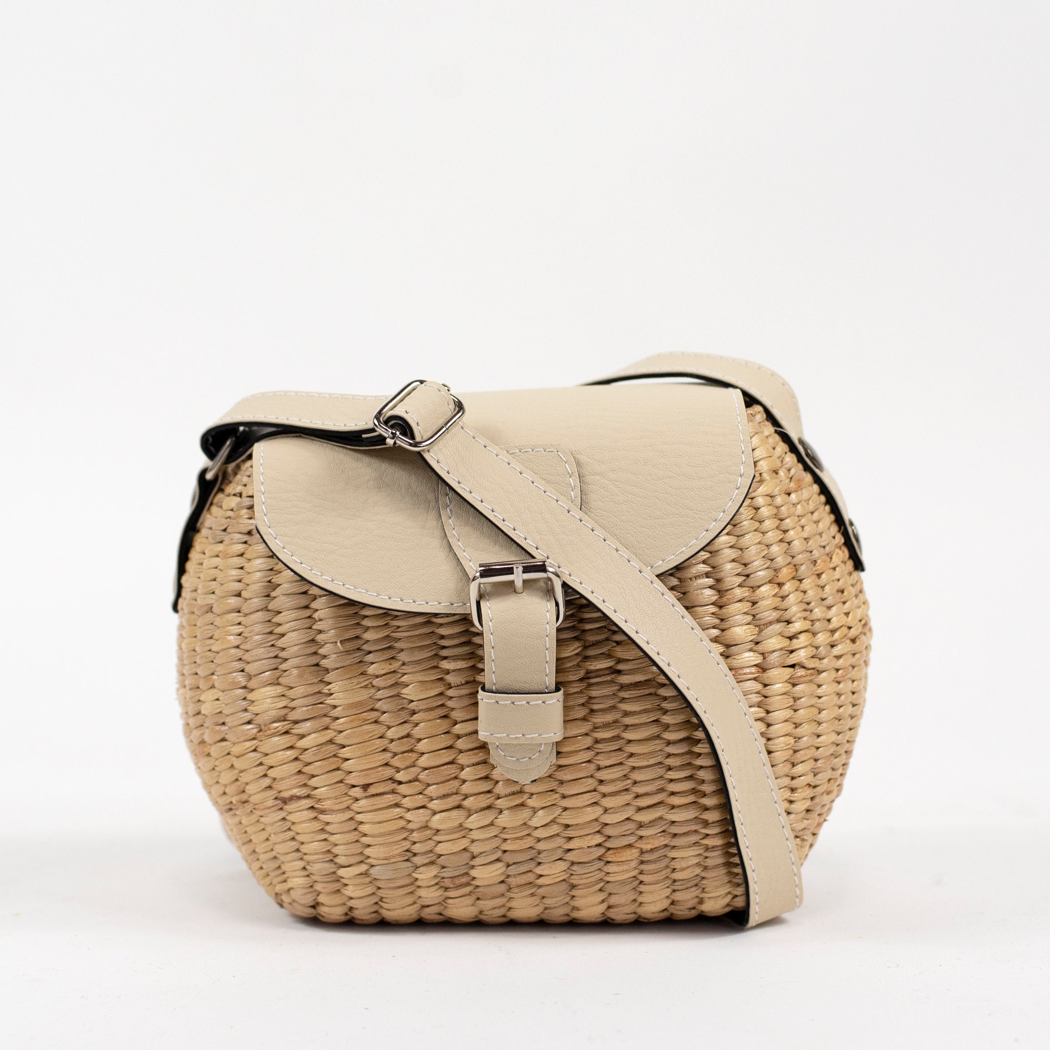 Handwoven straw bag mini straw crossbody purse mini straw Etsy